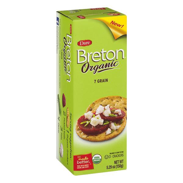 slide 1 of 2, Breton Organic 7-Grain Crackers, 5.29 oz