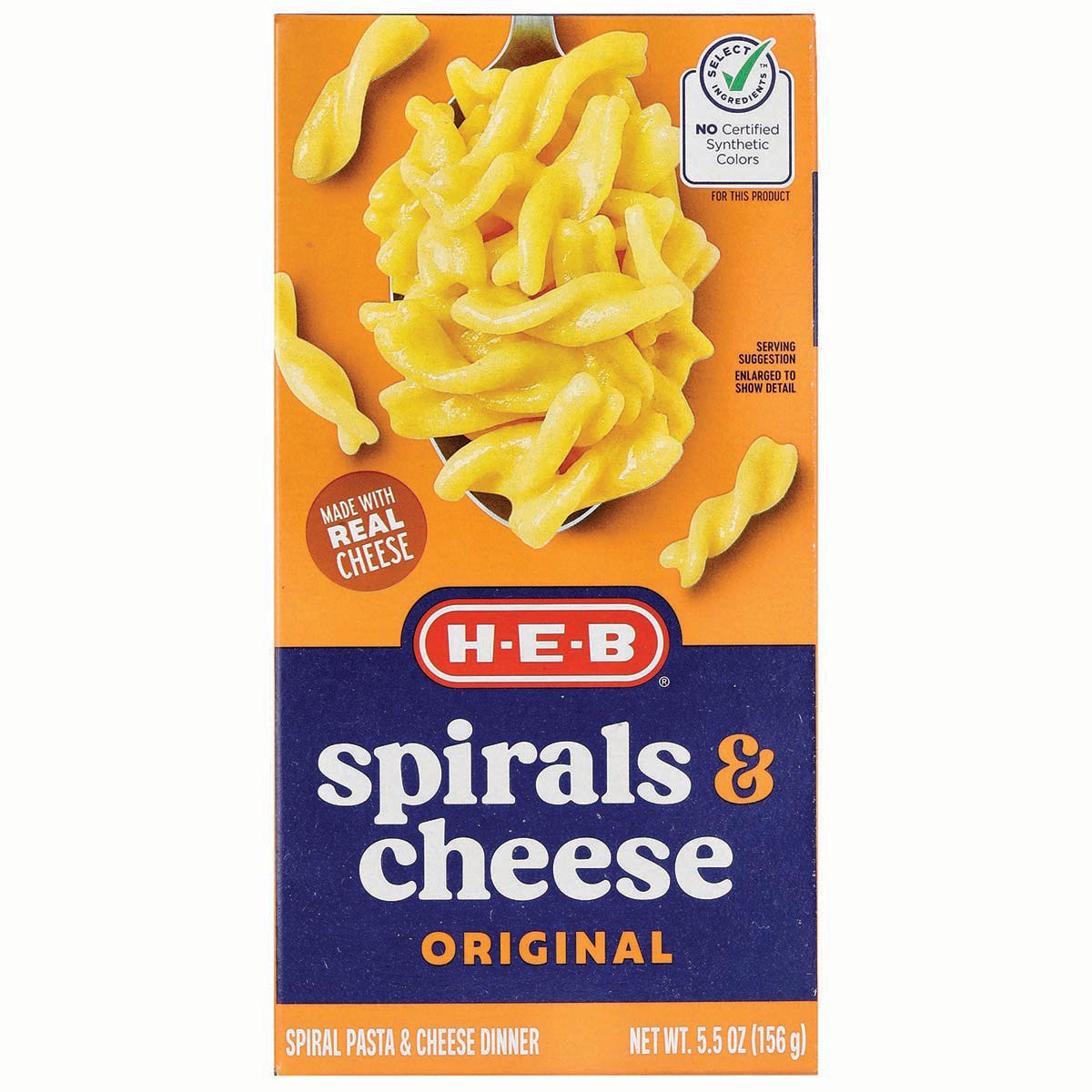 slide 1 of 1, H-E-B Macaroni & Cheese Spirals, 5.5 oz