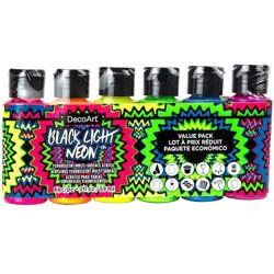 Deco Art Black Light Neon Paint Set