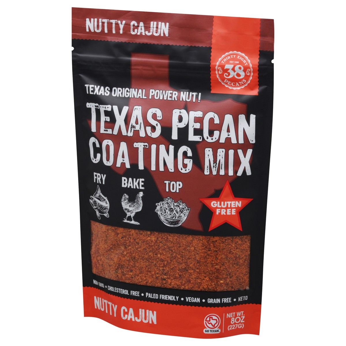 slide 3 of 9, 38 Pecans Texas Pecan Nutty Cajun Coating Mix 8 oz, 8 oz