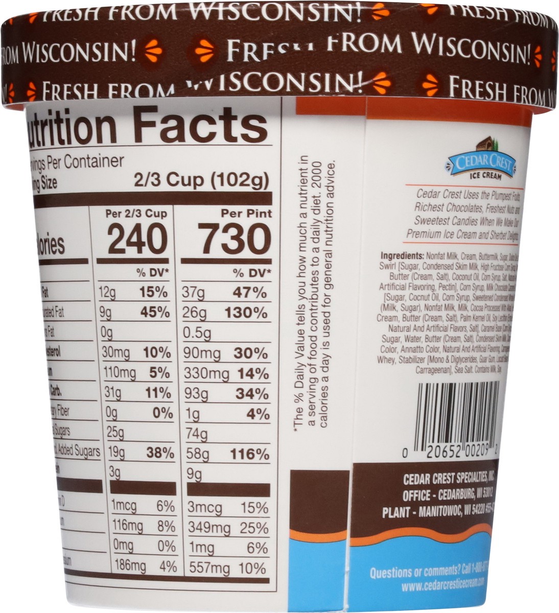 slide 4 of 13, Cedar Crest Caramel Collision Ice Cream 1 pt, 1 pint