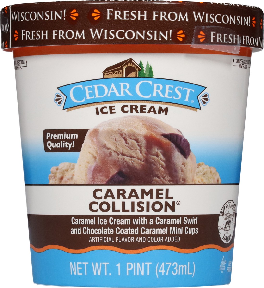slide 9 of 13, Cedar Crest Caramel Collision Ice Cream 1 pt, 1 pint