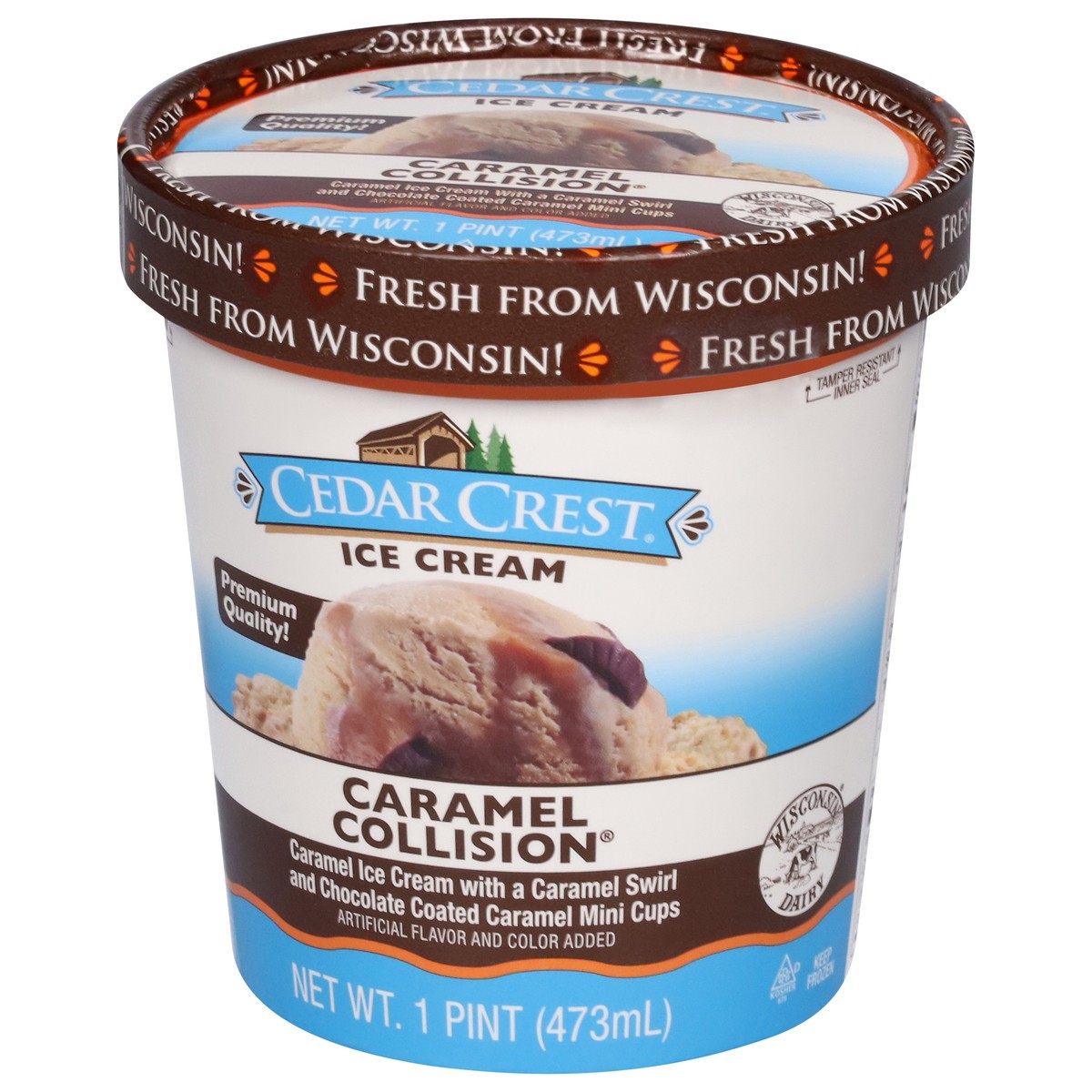 slide 2 of 13, Cedar Crest Caramel Collision Ice Cream 1 pt, 1 pint
