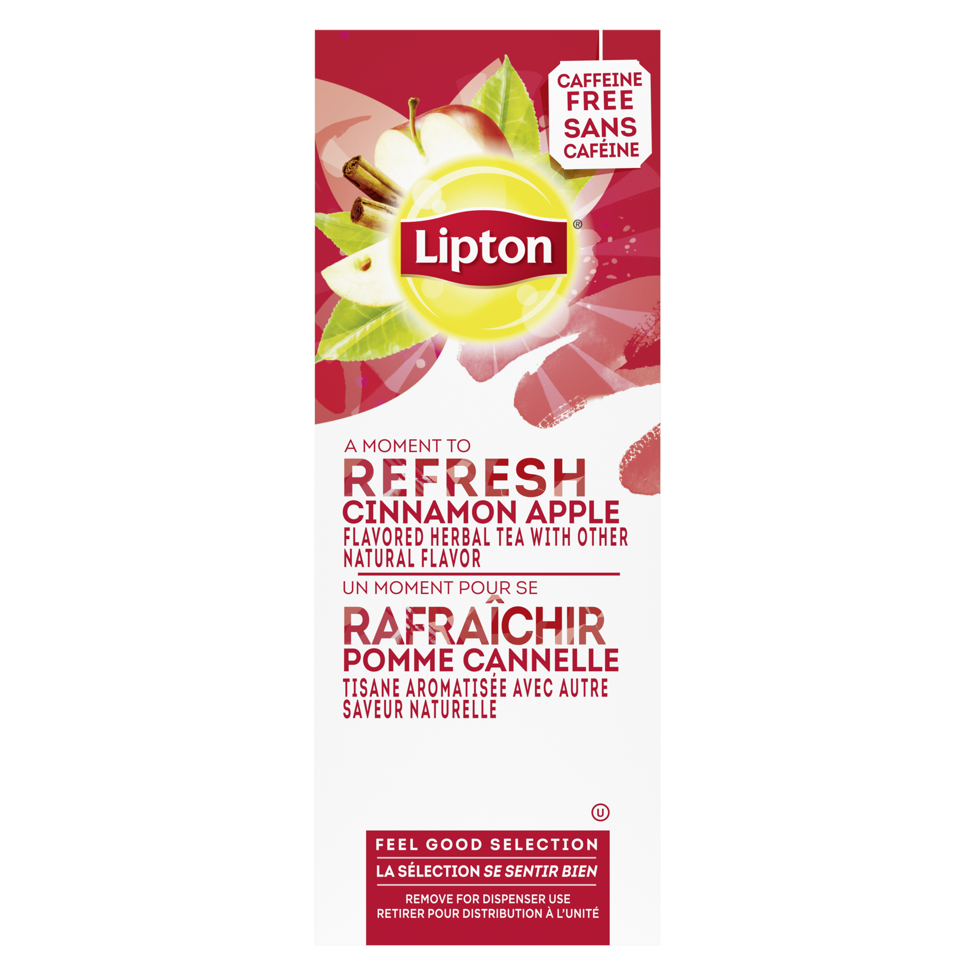 slide 1 of 3, Lipton TEA/BEVERAGES Cinnamon Apple Flavour HerbalTea, 28 1N, 28 ct