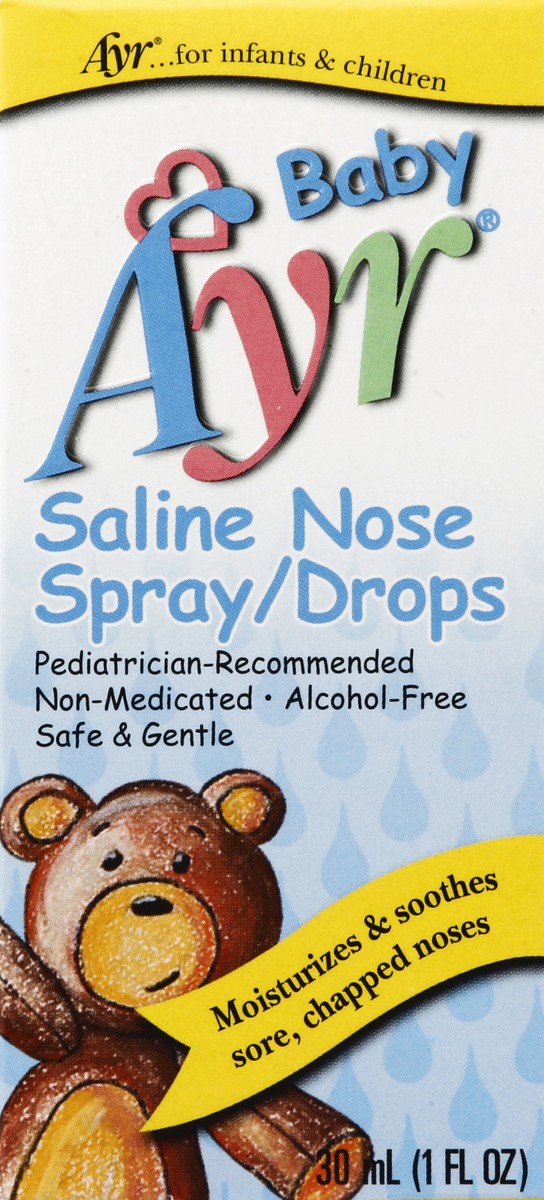 slide 4 of 5, Ayr Baby Saline Nose Spray Drops, 1 fl oz