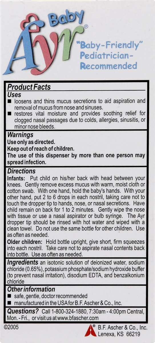 slide 5 of 5, Ayr Baby Saline Nose Spray Drops, 1 fl oz