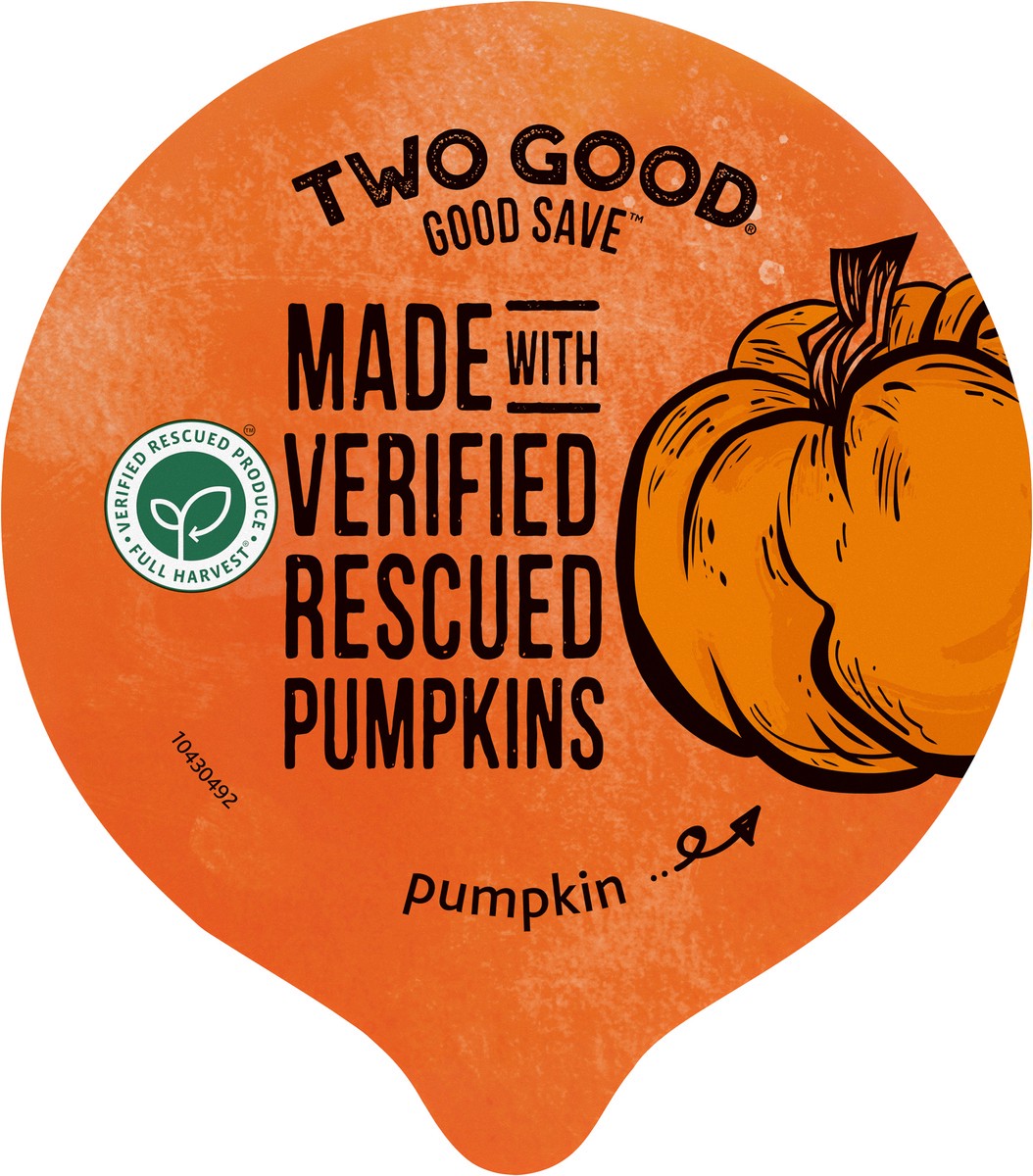 slide 6 of 9, Too Good & Co. Good Save Pumpkin Lower Sugar, Low Fat Greek Yogurt Cultured Product, Gluten Free, Keto Friendly Healthy Snacks, 5.3 OZ Snack Cup, 5.3 oz