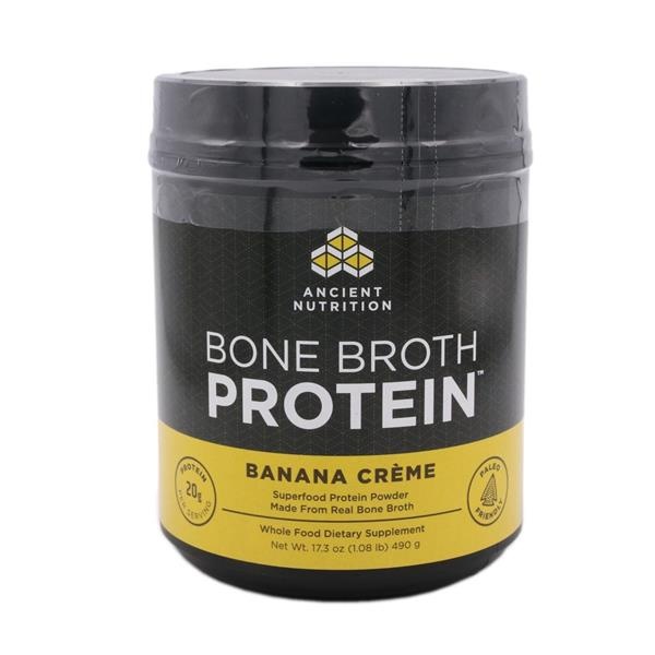 slide 1 of 1, Ancient Nutrition Bone Broth Protein, Banana Creme Powder, 17.3 oz