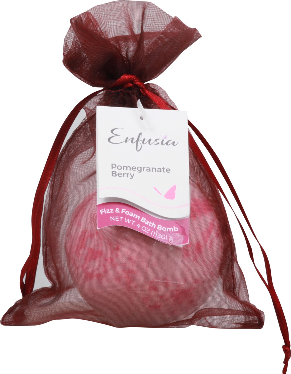 slide 5 of 9, Enfusia Pomegranate Berry Fizz & Foam Bath Bomb 4 oz, 4 oz