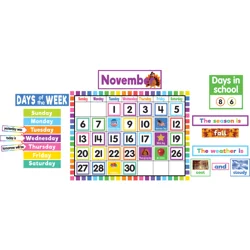 Teacher Created Resources Full-Size Bulletin Board Set, Colorful Calendar