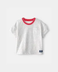 Carter's Toddler Boy French Terry Pocket T-Shirt - Grey, 5T
