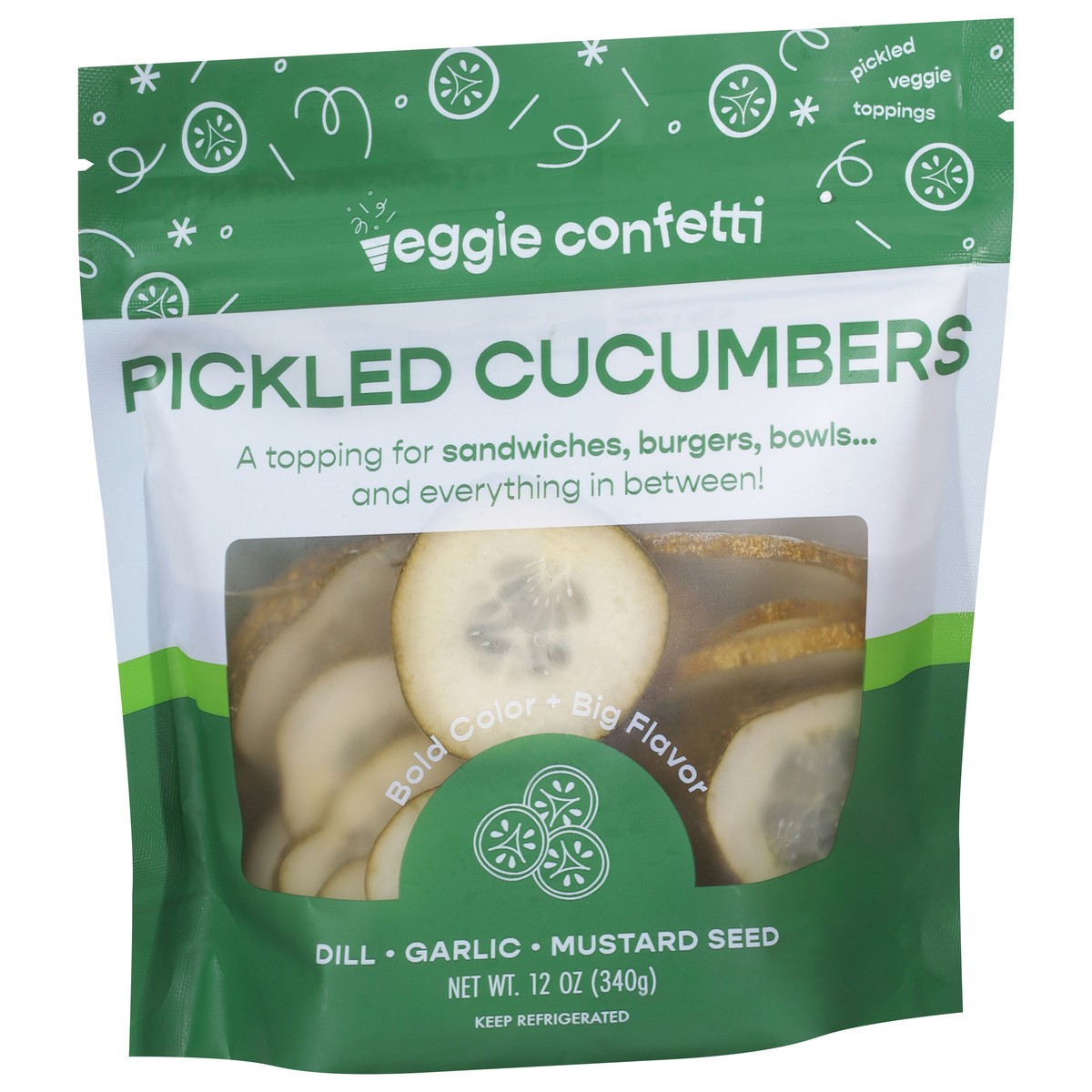 slide 6 of 9, Veggie Confetti Pickled Cucumbers 12 oz, 12 oz