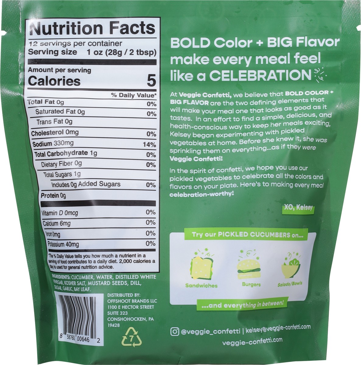 slide 9 of 9, Veggie Confetti Pickled Cucumbers 12 oz, 12 oz