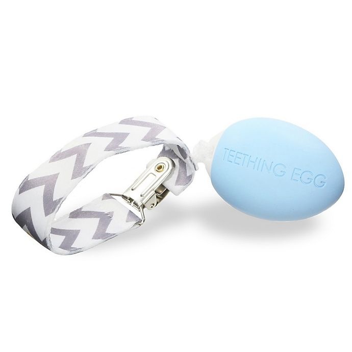 slide 1 of 5, The Teething Egg Teether - Baby Blue, 1 ct