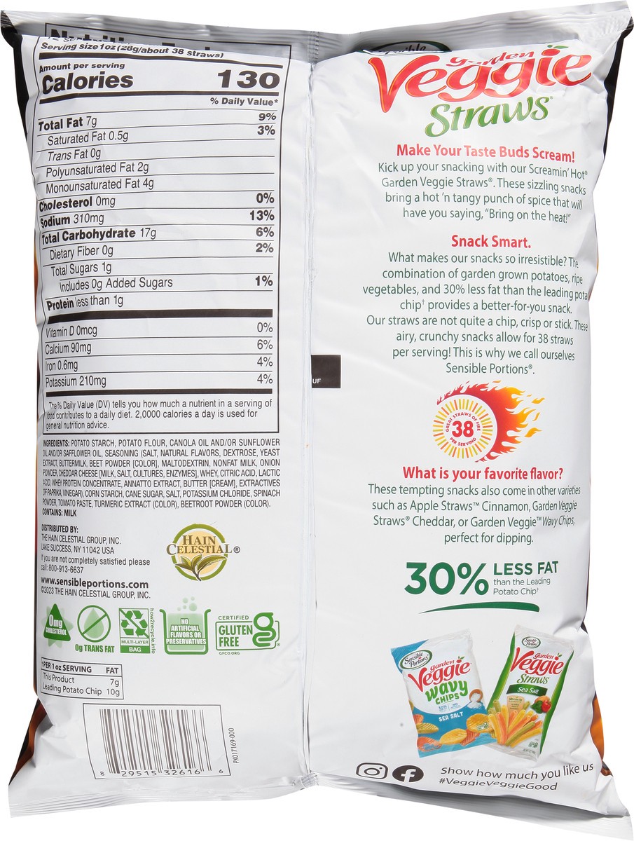 slide 3 of 11, Sensible Portions Garden Veggie Straws Screamin' Hot Potato and Vegetable Snack 12 oz, 12 oz
