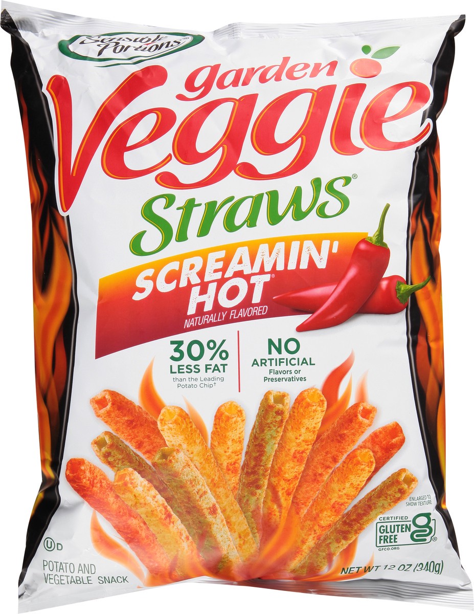 slide 5 of 11, Sensible Portions Garden Veggie Straws Screamin' Hot Potato and Vegetable Snack 12 oz, 12 oz