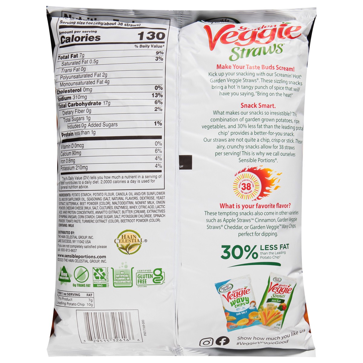 slide 6 of 11, Sensible Portions Garden Veggie Straws Screamin' Hot Potato and Vegetable Snack 12 oz, 12 oz