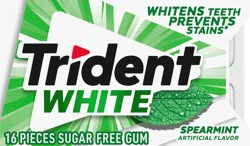 Trident White Sugar Free Spearmint Gum 16 ea