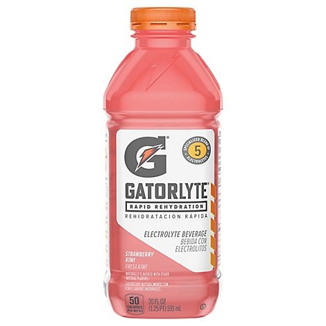 slide 1 of 1, Gatorade Gatorlyte Electrolyte Beverage Strawberry Kiwi Naturally Flavored Bottle- 20 oz, 20 oz