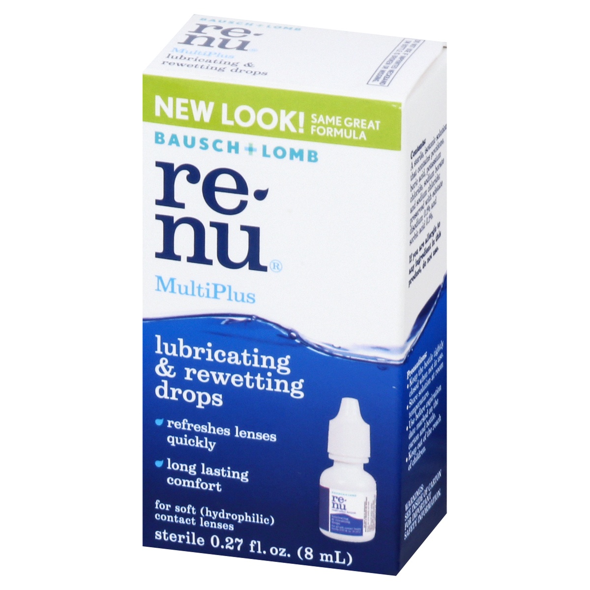 renu MultiPlus Lubricating/Rewetting Contact Lens Drops .27 fl oz 0.