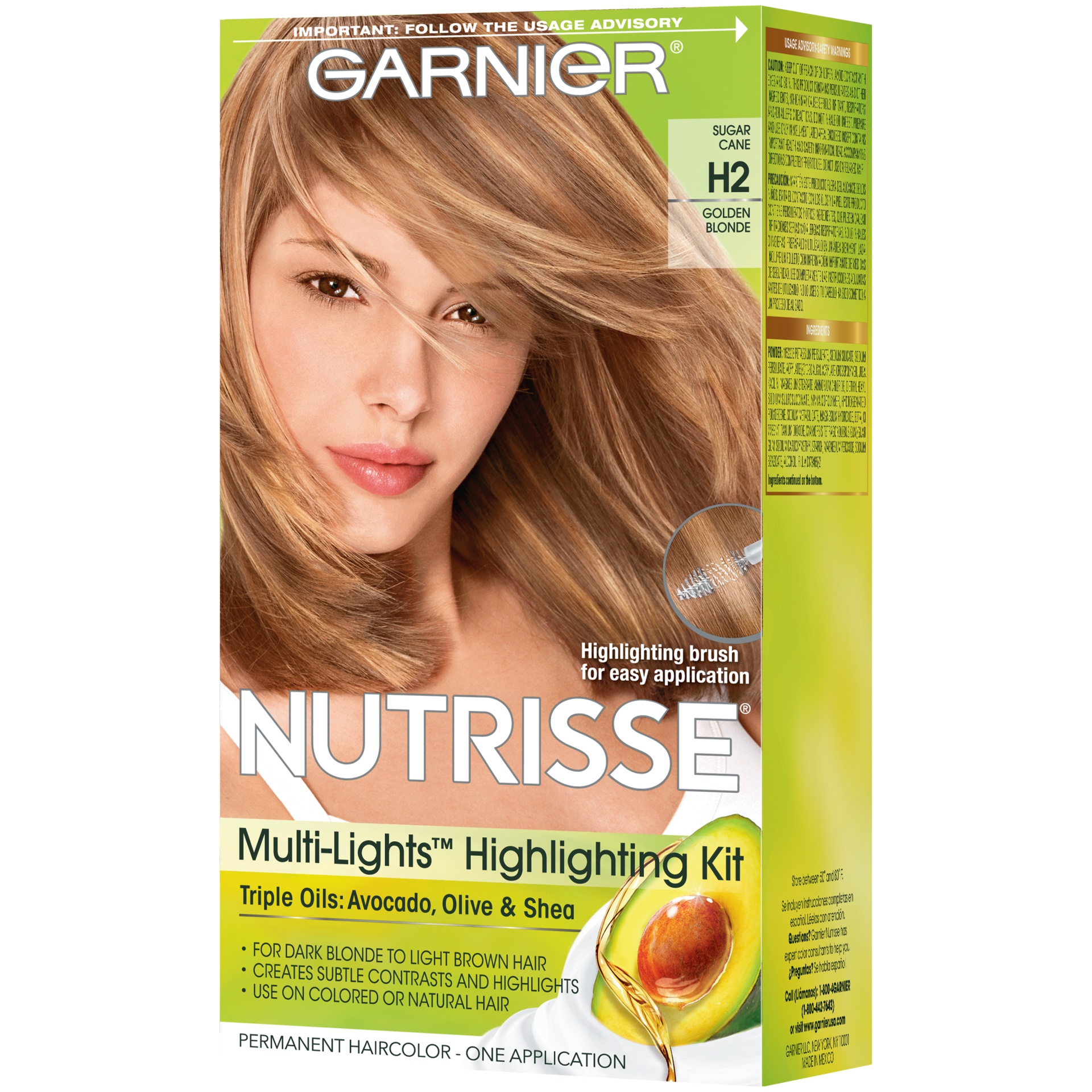 slide 3 of 7, Garnier Nutrisse Nourishing Color Creme Highlighting Golden Blonde, 1 ct
