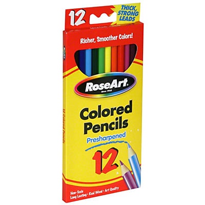slide 1 of 1, RoseArt Colored Pencils, 12 ct
