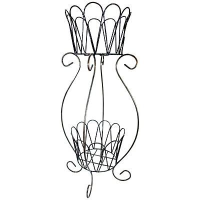 slide 1 of 1, Creative Decor Sourcing Metal Double Flower Basket Stand, LG