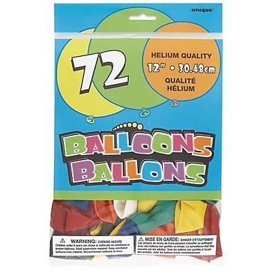 slide 1 of 1, Unique Assorted Balloons, 72 ct