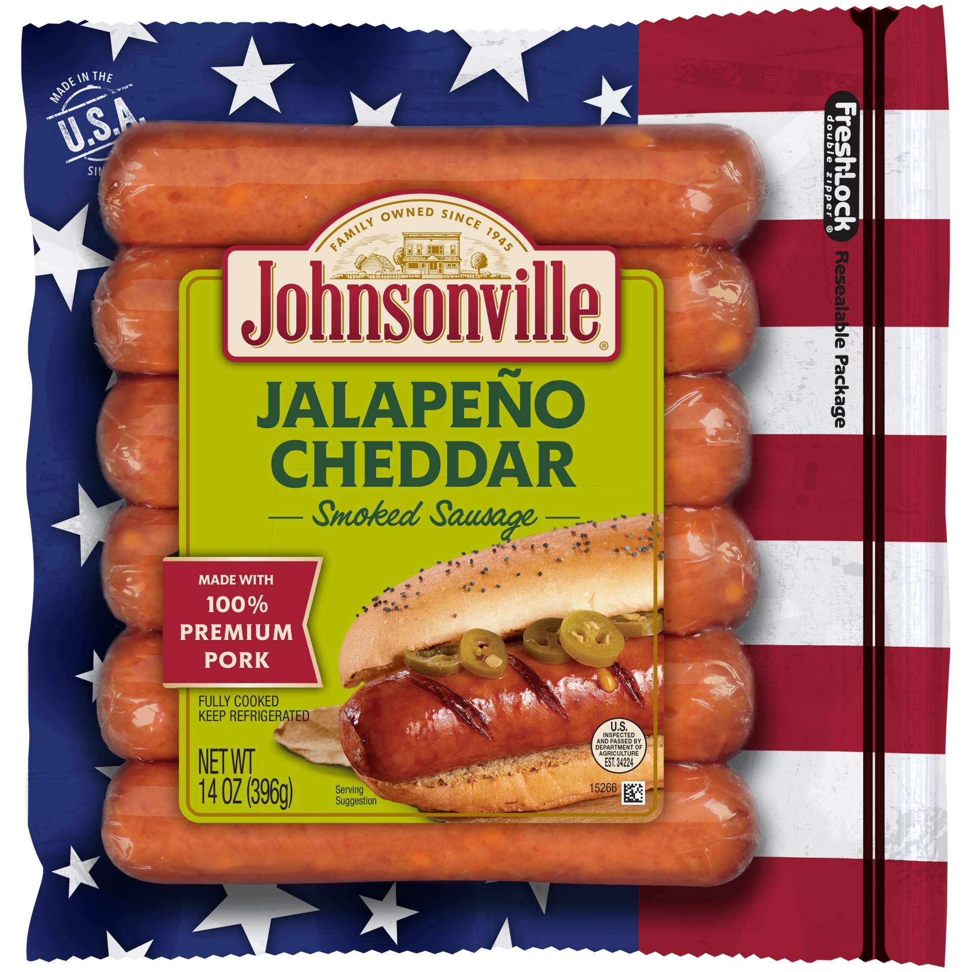 Johnsonville Bratwurst, Cheddar, Brats