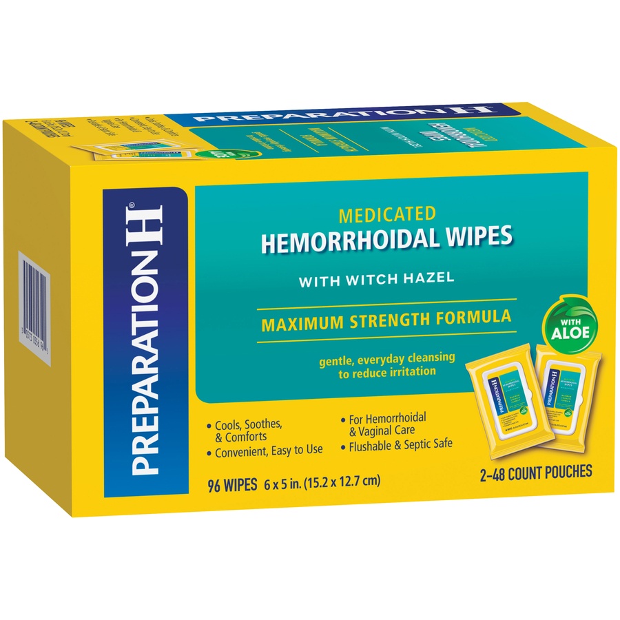 Preparation H Maximum Strength Formula Medicated Wipes 96 ct Shipt