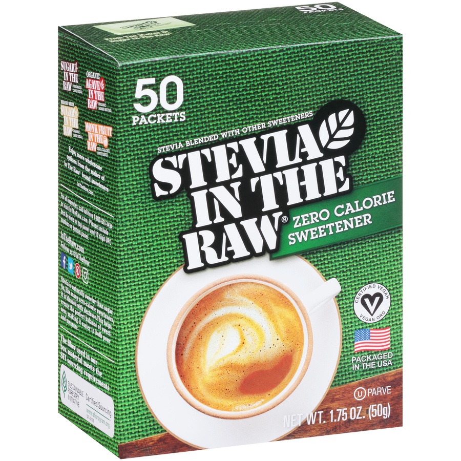 slide 5 of 8, Stevia in the Raw Zero Calorie Sweetener 50 ea, 50 ct