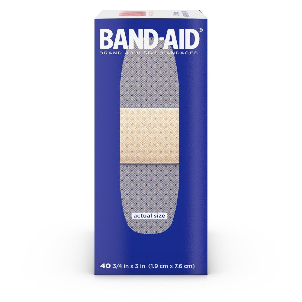 slide 8 of 8, BAND-AID Tru-Stay Sheer Strips Adhesive Sterile Bandages for First Aid & Wound Protection, Individually Wrapped Wound Care Bandages for Minor Cuts & Scrapes, All One Size, 40 ct, 40 ct