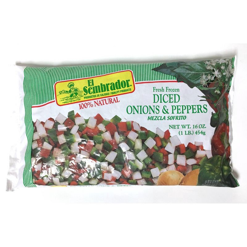 slide 1 of 4, El Sembrador Fresh Frozen Diced Onions & Peppers, 16 oz