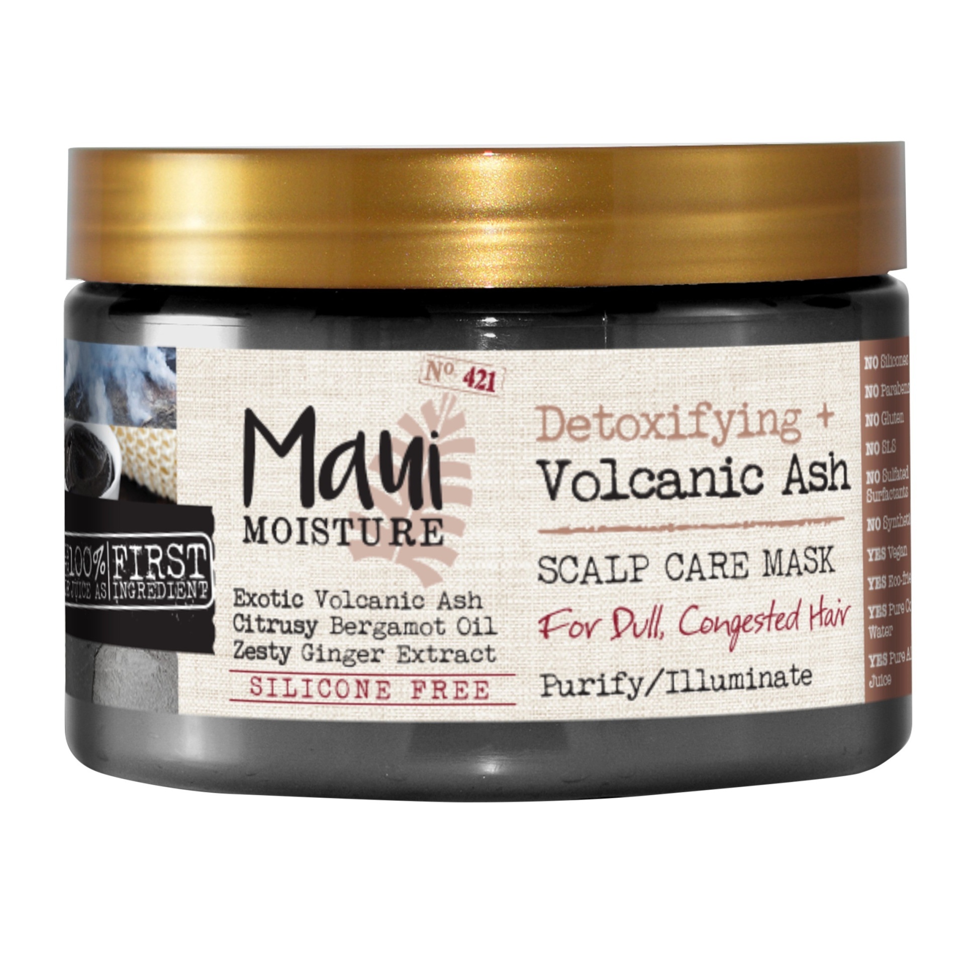 slide 1 of 4, Maui Moisture Detoxifying + Volcanic Ash Scalp Care Mask, 12 oz