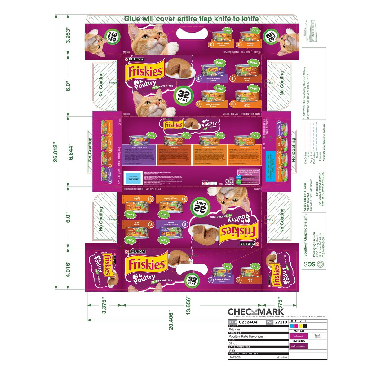 slide 3 of 14, Friskies Purina Friskies Pate Wet Cat Food Pate Variety Pack, Poultry Favorites - (32) 5.5 oz. Cans, 32 ct
