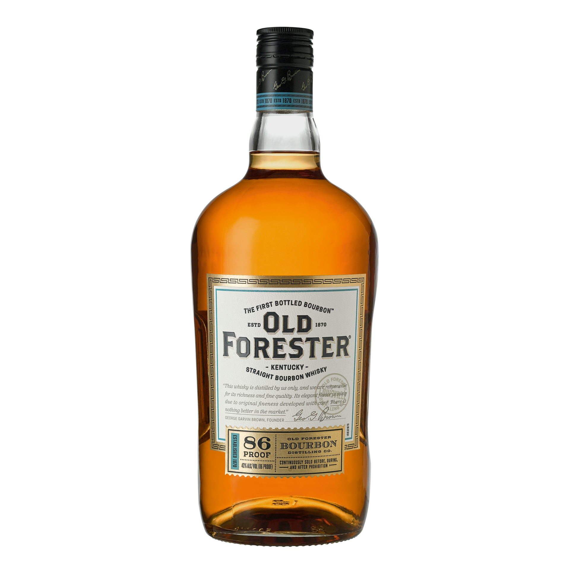 slide 1 of 9, Old Forester 86 Proof Kentucky Straight Bourbon Whisky, 1.75 L, 1750 ml