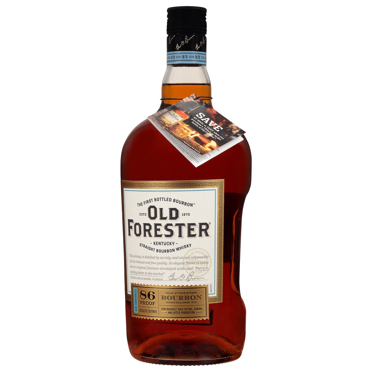 slide 8 of 9, Old Forester 86 Proof Kentucky Straight Bourbon Whisky, 1.75 L, 1750 ml