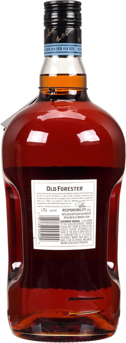 slide 9 of 9, Old Forester 86 Proof Kentucky Straight Bourbon Whisky, 1.75 L, 1750 ml