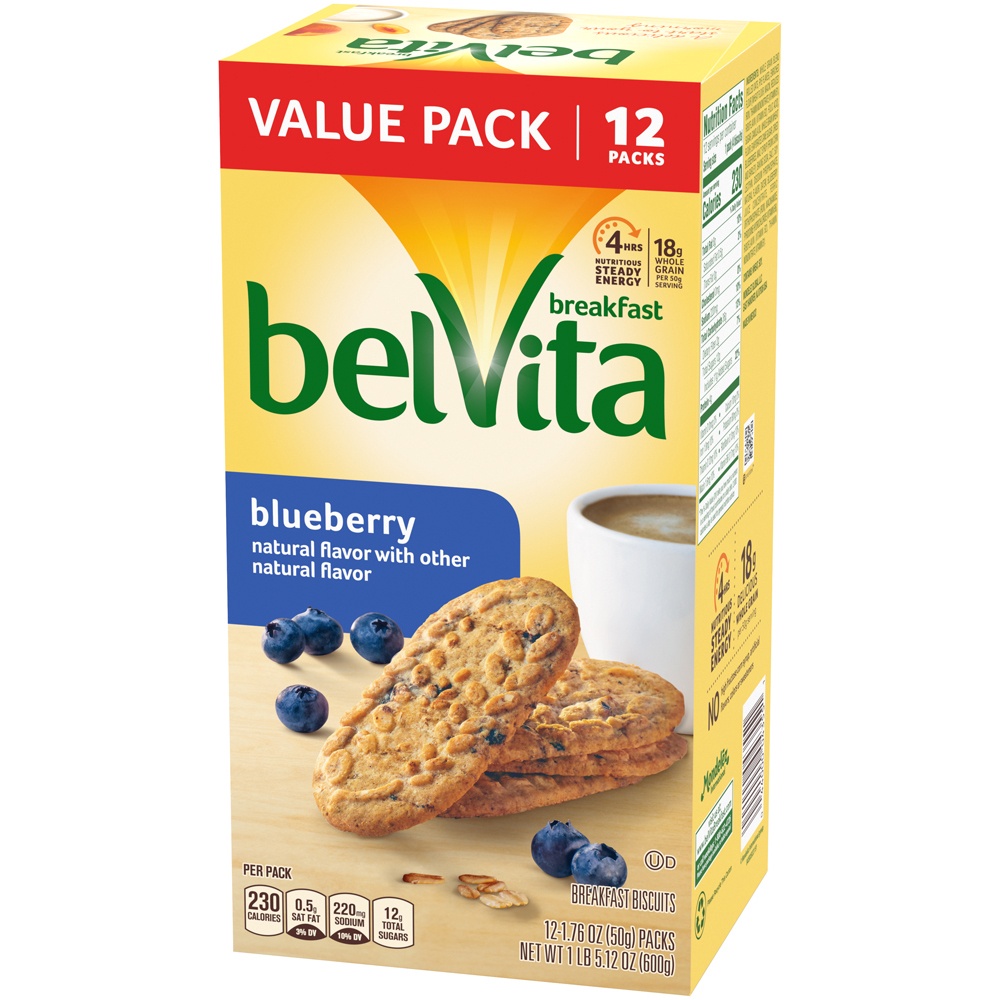 slide 2 of 9, belVita Blueberry Breakfast Biscuits, 21.12 oz