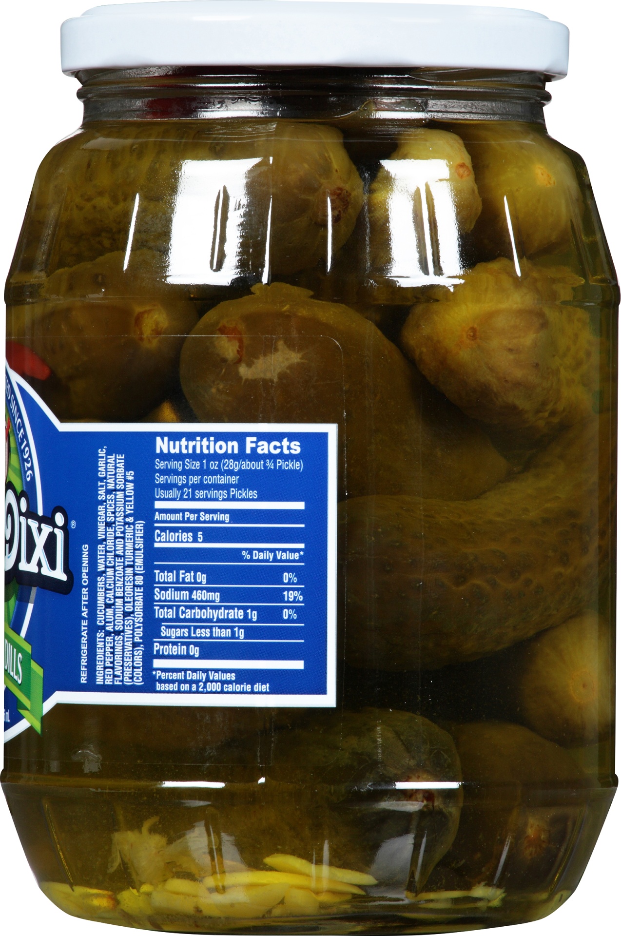 slide 3 of 5, Del-Dixi Kosher Style Dills, 32 fl oz