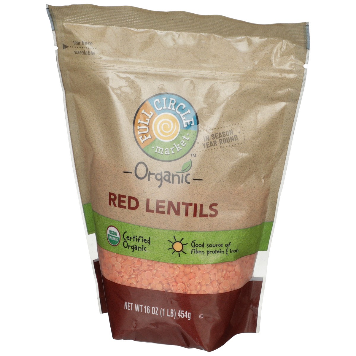 slide 3 of 9, Full Circle Market Red Lentils, 16 oz
