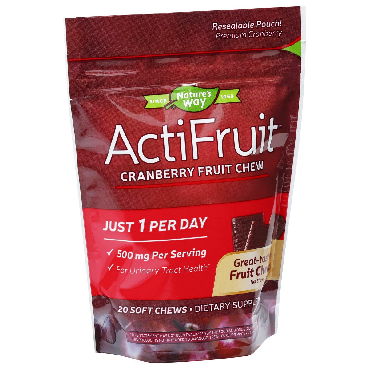 slide 6 of 13, Enzymatic Therapy Actifruit Cranberry Soft Chew, 20 ct