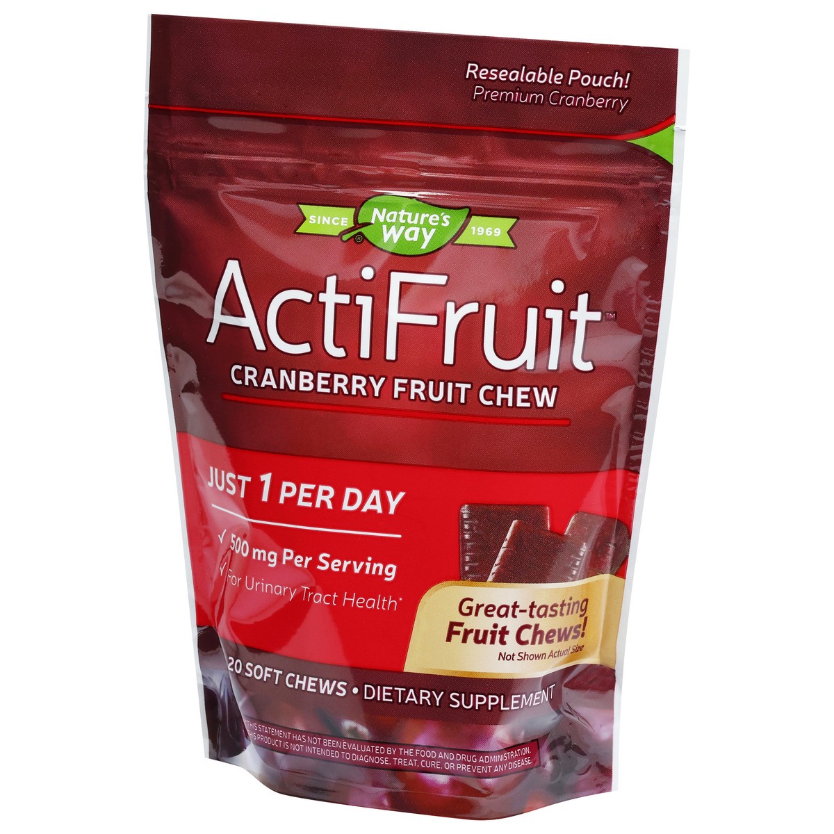 slide 3 of 13, Enzymatic Therapy Actifruit Cranberry Soft Chew, 20 ct