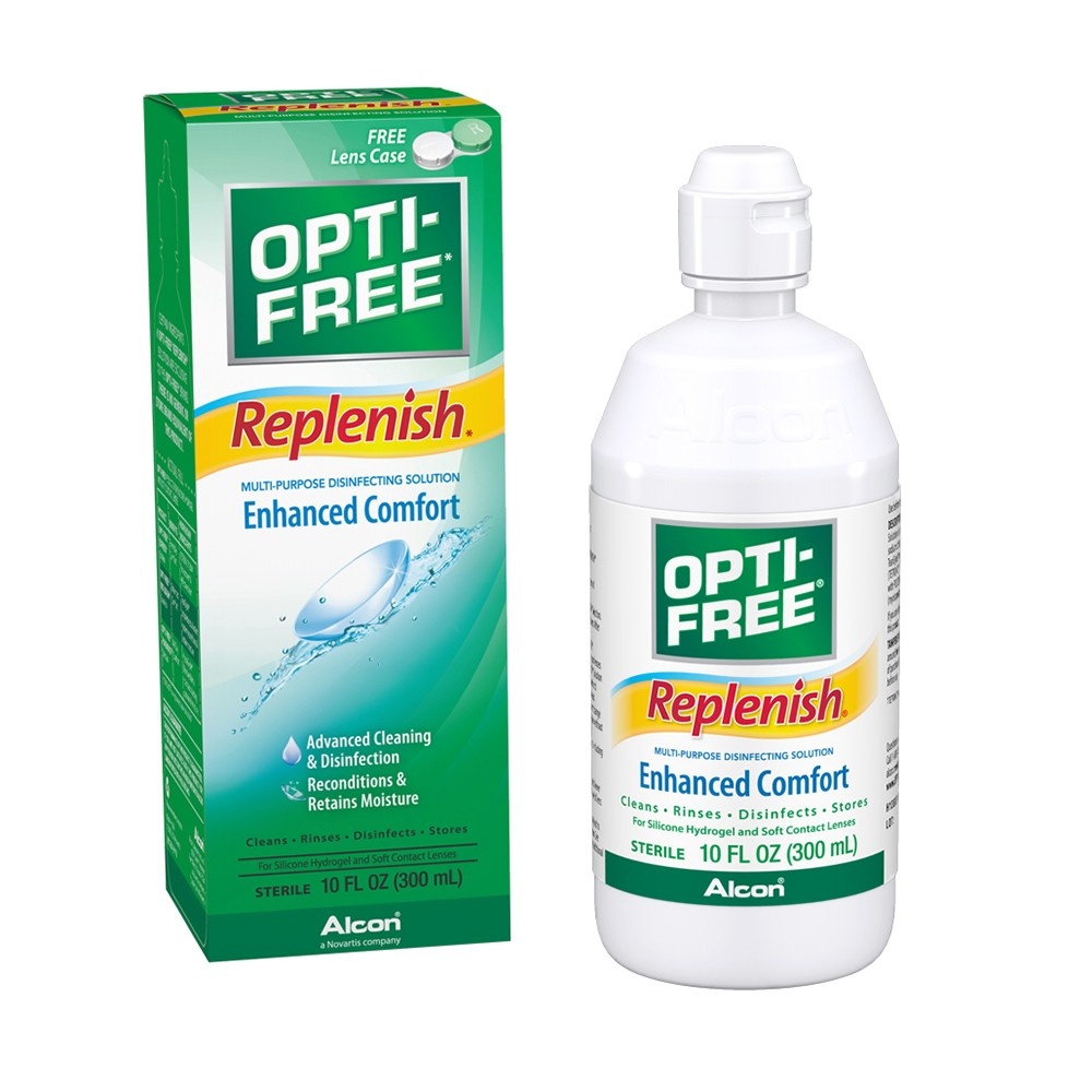 slide 2 of 2, Replenish Multi-Purpose Disinfecting Solution for Contact Lens - 10 fl oz, 10 fl oz