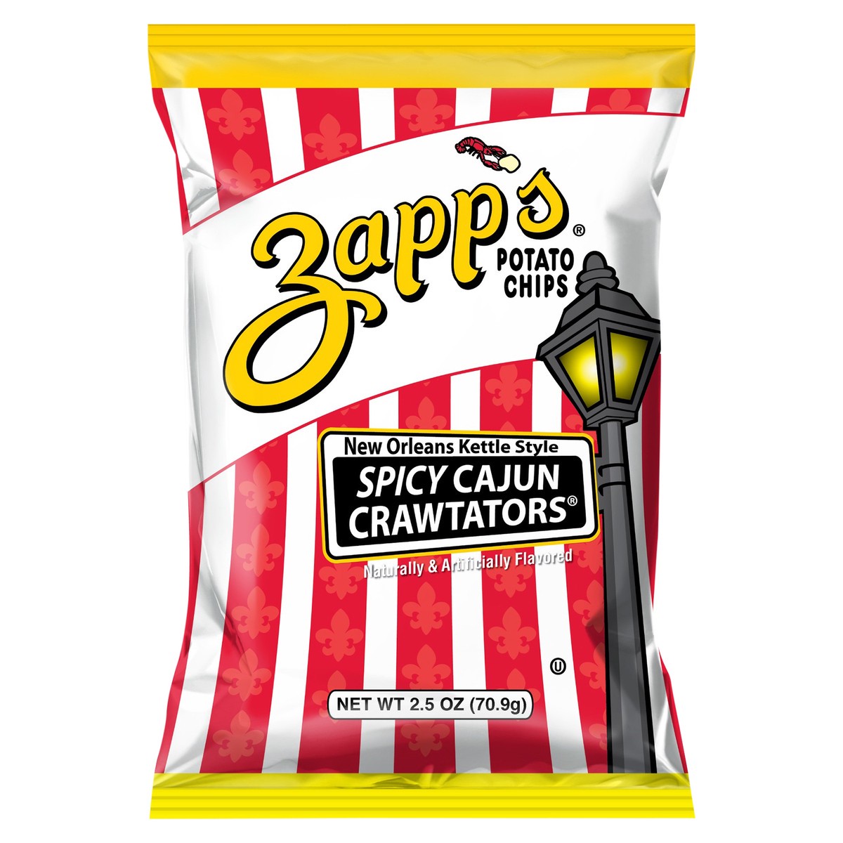 slide 12 of 12, Zapp's 2.5 oz Zapp's Spicy Cajun Crawtators New Orleans Kettle Style Potato Chips, 2.5 oz