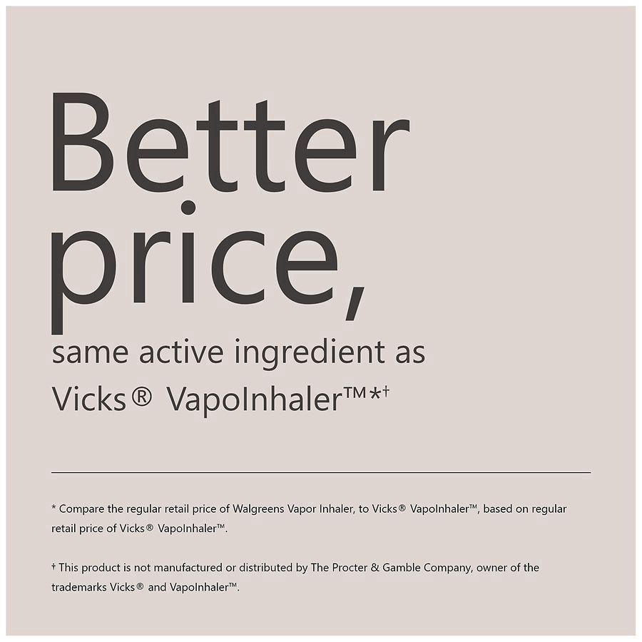 slide 5 of 5, Walgreens Non-Medicated Vapor Inhaler, 0.01 oz