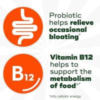 slide 20 of 29, Align, Bloating Relief + Food Digestion, Probiotics for Women and Men, Probiotic Helps Soothe Occasional Bloating*, With Vitamin B12 to Help Support the Metabolism of Food into Cellular Energy*, #1 Doctor Recommended Probiotic Brand‡, 60 Gummies, 60 ct