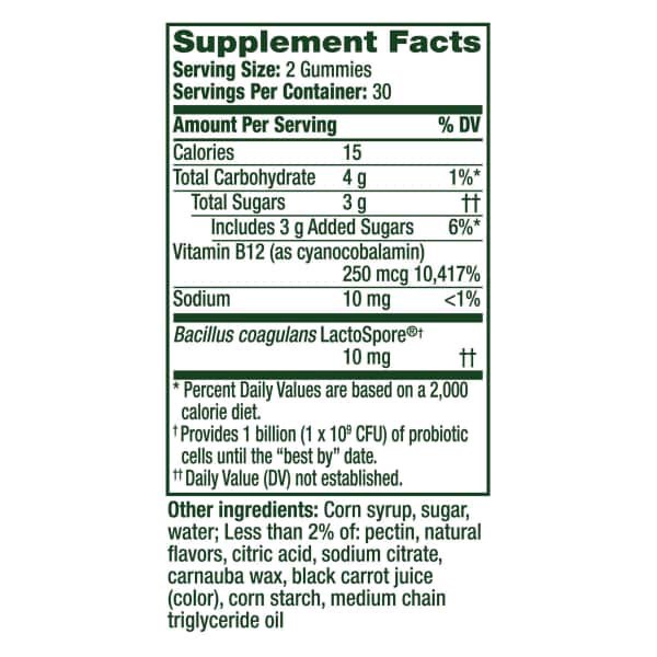 slide 4 of 29, Align, Bloating Relief + Food Digestion, Probiotics for Women and Men, Probiotic Helps Soothe Occasional Bloating*, With Vitamin B12 to Help Support the Metabolism of Food into Cellular Energy*, #1 Doctor Recommended Probiotic Brand‡, 60 Gummies, 60 ct