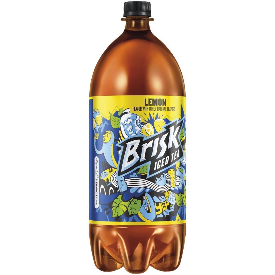 slide 2 of 3, Brisk Lemon Flavored Iced Tea Bottle, 2 liter