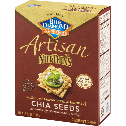 slide 6 of 9, Blue Diamond Almond Nut Thins Chia Seeds, 4.25 oz